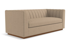 Nora Queen Size Sleeper Sofa Bed :: Leg Finish: Pecan / Sleeper Option: Deluxe Innerspring Mattress