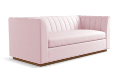 Nora Queen Size Sleeper Sofa Bed :: Leg Finish: Pecan / Sleeper Option: Deluxe Innerspring Mattress