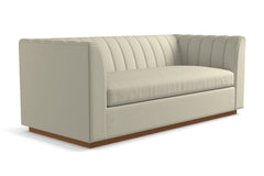 Nora Queen Size Sleeper Sofa Bed :: Leg Finish: Pecan / Sleeper Option: Deluxe Innerspring Mattress