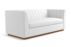 Nora Queen Size Sleeper Sofa Bed :: Leg Finish: Pecan / Sleeper Option: Deluxe Innerspring Mattress