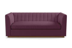 Nora Queen Size Sleeper Sofa Bed :: Leg Finish: Pecan / Sleeper Option: Deluxe Innerspring Mattress