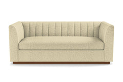 Nora Queen Size Sleeper Sofa Bed :: Leg Finish: Pecan / Sleeper Option: Deluxe Innerspring Mattress