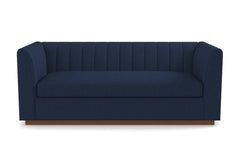 Nora Queen Size Sleeper Sofa Bed :: Leg Finish: Pecan / Sleeper Option: Deluxe Innerspring Mattress