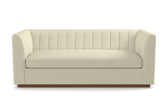 Nora Queen Size Sleeper Sofa Bed :: Leg Finish: Pecan / Sleeper Option: Deluxe Innerspring Mattress