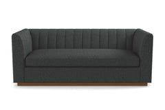 Nora Queen Size Sleeper Sofa Bed :: Leg Finish: Pecan / Sleeper Option: Deluxe Innerspring Mattress