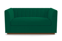 Nora Apartment Size Sleeper Sofa Bed :: Leg Finish: Pecan / Sleeper Option: Deluxe Innerspring Mattress
