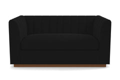 Nora Apartment Size Sleeper Sofa Bed :: Leg Finish: Pecan / Sleeper Option: Deluxe Innerspring Mattress