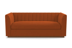 Nora Queen Size Sleeper Sofa Bed :: Leg Finish: Pecan / Sleeper Option: Deluxe Innerspring Mattress