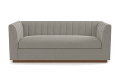 Nora Queen Size Sleeper Sofa Bed :: Leg Finish: Pecan / Sleeper Option: Deluxe Innerspring Mattress