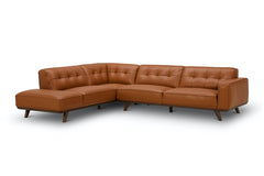 Normandie 2pc Leather Sectional Sofa :: Configuration: LAF - Chaise on the Left