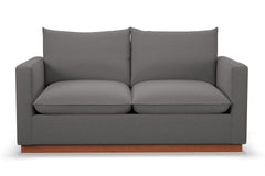 Olivia Apartment Size Sleeper Sofa Bed :: Leg Finish: Pecan / Sleeper Option: Deluxe Innerspring Mattress