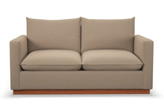 Olivia Apartment Size Sleeper Sofa Bed :: Leg Finish: Pecan / Sleeper Option: Deluxe Innerspring Mattress