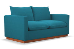 Olivia Apartment Size Sleeper Sofa Bed :: Leg Finish: Pecan / Sleeper Option: Deluxe Innerspring Mattress