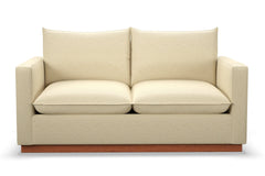 Olivia Apartment Size Sleeper Sofa Bed :: Leg Finish: Pecan / Sleeper Option: Deluxe Innerspring Mattress