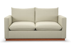 Olivia Apartment Size Sleeper Sofa Bed :: Leg Finish: Pecan / Sleeper Option: Deluxe Innerspring Mattress