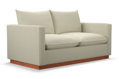 Olivia Apartment Size Sleeper Sofa Bed :: Leg Finish: Pecan / Sleeper Option: Deluxe Innerspring Mattress