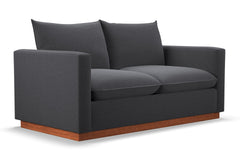 Olivia Apartment Size Sleeper Sofa Bed :: Leg Finish: Pecan / Sleeper Option: Deluxe Innerspring Mattress