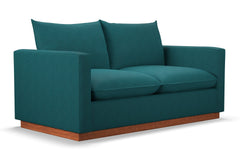 Olivia Apartment Size Sleeper Sofa Bed :: Leg Finish: Pecan / Sleeper Option: Deluxe Innerspring Mattress