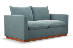 Olivia Apartment Size Sleeper Sofa Bed :: Leg Finish: Pecan / Sleeper Option: Deluxe Innerspring Mattress