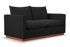 Olivia Apartment Size Sleeper Sofa Bed :: Leg Finish: Pecan / Sleeper Option: Deluxe Innerspring Mattress