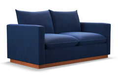 Olivia Apartment Size Sleeper Sofa Bed :: Leg Finish: Pecan / Sleeper Option: Deluxe Innerspring Mattress