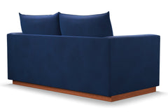 Olivia Apartment Size Sleeper Sofa Bed :: Leg Finish: Pecan / Sleeper Option: Deluxe Innerspring Mattress