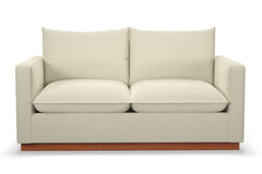 Olivia Apartment Size Sleeper Sofa Bed :: Leg Finish: Pecan / Sleeper Option: Deluxe Innerspring Mattress