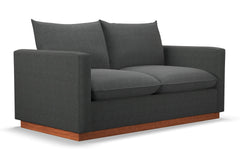 Olivia Apartment Size Sleeper Sofa Bed :: Leg Finish: Pecan / Sleeper Option: Deluxe Innerspring Mattress