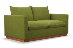 Olivia Apartment Size Sleeper Sofa Bed :: Leg Finish: Pecan / Sleeper Option: Deluxe Innerspring Mattress