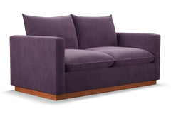 Olivia Apartment Size Sleeper Sofa Bed :: Leg Finish: Pecan / Sleeper Option: Deluxe Innerspring Mattress