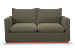 Olivia Apartment Size Sleeper Sofa Bed :: Leg Finish: Pecan / Sleeper Option: Deluxe Innerspring Mattress