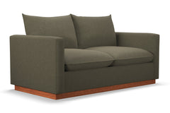 Olivia Apartment Size Sleeper Sofa Bed :: Leg Finish: Pecan / Sleeper Option: Deluxe Innerspring Mattress