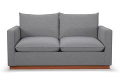 Olivia Apartment Size Sleeper Sofa Bed :: Leg Finish: Pecan / Sleeper Option: Deluxe Innerspring Mattress