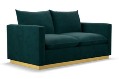 Olivia Apartment Size Sleeper Sofa Bed :: Leg Finish: Natural / Sleeper Option: Memory Foam Mattress