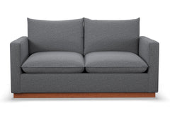 Olivia Apartment Size Sleeper Sofa Bed :: Leg Finish: Pecan / Sleeper Option: Deluxe Innerspring Mattress