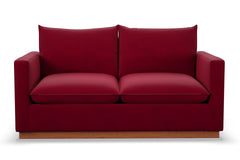 Olivia Apartment Size Sleeper Sofa Bed :: Leg Finish: Pecan / Sleeper Option: Deluxe Innerspring Mattress