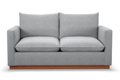 Olivia Apartment Size Sleeper Sofa Bed :: Leg Finish: Pecan / Sleeper Option: Deluxe Innerspring Mattress