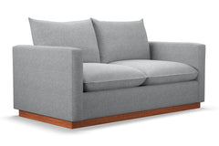 Olivia Apartment Size Sleeper Sofa Bed :: Leg Finish: Pecan / Sleeper Option: Deluxe Innerspring Mattress