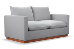 Olivia Apartment Size Sleeper Sofa Bed :: Leg Finish: Pecan / Sleeper Option: Deluxe Innerspring Mattress