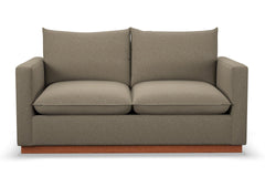 Olivia Apartment Size Sleeper Sofa Bed :: Leg Finish: Pecan / Sleeper Option: Deluxe Innerspring Mattress