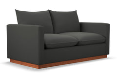 Olivia Apartment Size Sleeper Sofa Bed :: Leg Finish: Pecan / Sleeper Option: Deluxe Innerspring Mattress