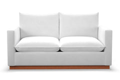 Olivia Apartment Size Sleeper Sofa Bed :: Leg Finish: Pecan / Sleeper Option: Deluxe Innerspring Mattress
