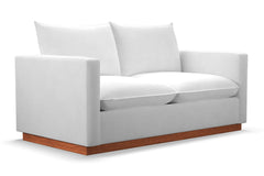 Olivia Apartment Size Sleeper Sofa Bed :: Leg Finish: Pecan / Sleeper Option: Deluxe Innerspring Mattress