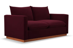 Olivia Apartment Size Sleeper Sofa Bed :: Leg Finish: Pecan / Sleeper Option: Deluxe Innerspring Mattress