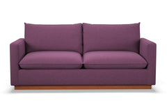 Olivia Queen Size Sleeper Sofa Bed :: Leg Finish: Pecan / Sleeper Option: Memory Foam Mattress