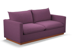 Olivia Queen Size Sleeper Sofa Bed :: Leg Finish: Pecan / Sleeper Option: Memory Foam Mattress