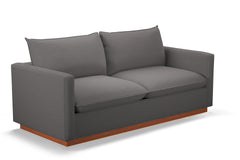 Olivia Queen Size Sleeper Sofa Bed :: Leg Finish: Pecan / Sleeper Option: Deluxe Innerspring Mattress