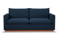 Olivia Queen Size Sleeper Sofa Bed :: Leg Finish: Pecan / Sleeper Option: Memory Foam Mattress