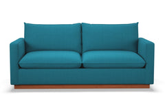 Olivia Queen Size Sleeper Sofa Bed :: Leg Finish: Pecan / Sleeper Option: Memory Foam Mattress