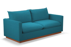Olivia Queen Size Sleeper Sofa Bed :: Leg Finish: Pecan / Sleeper Option: Memory Foam Mattress